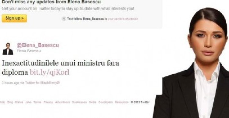 Elena Băsescu, link pe Twitter, despre Daniel Funeriu: Inexactitudinile unui ministru fără diplomă